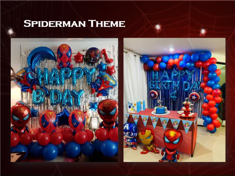 Spiderman birthday decoration theme