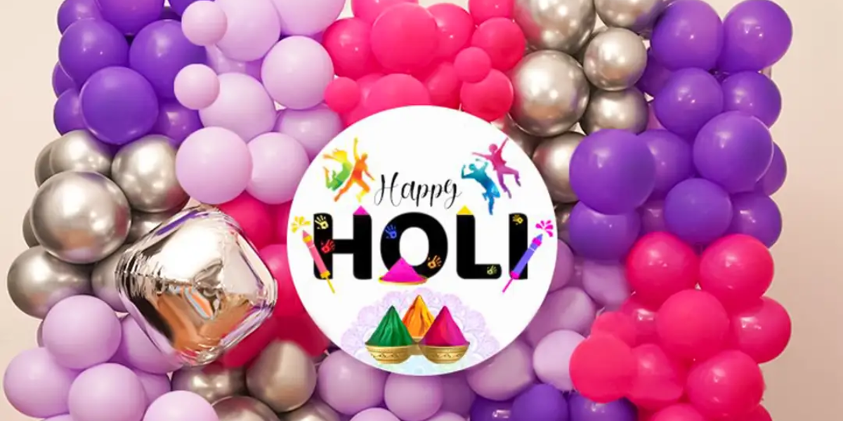 Creative Balloon Decoration For Holi